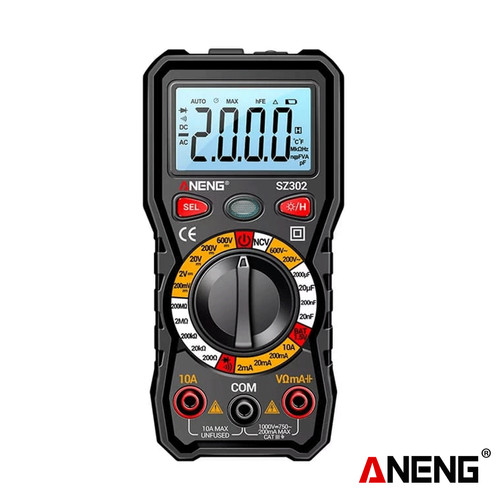 [EZR.2000227] Aneng SZ302 Digital Multimeter Voltage Tester with Flashlight Original