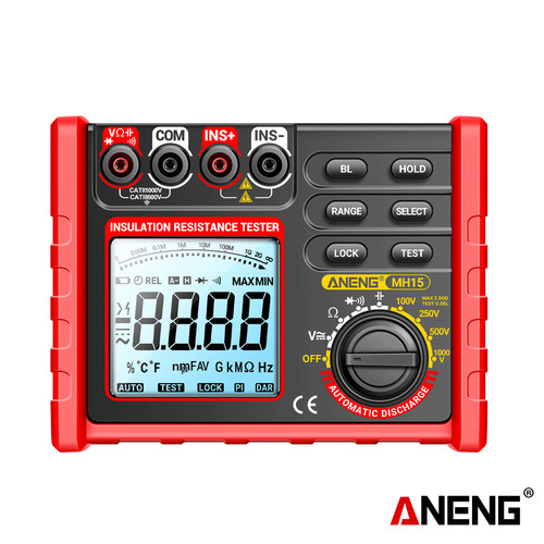 [EZR.2000336] Aneng MH15 Insulation Resistance Multifunctional Digital Meter AC/DC Voltage LCD Megohmmeter Tester