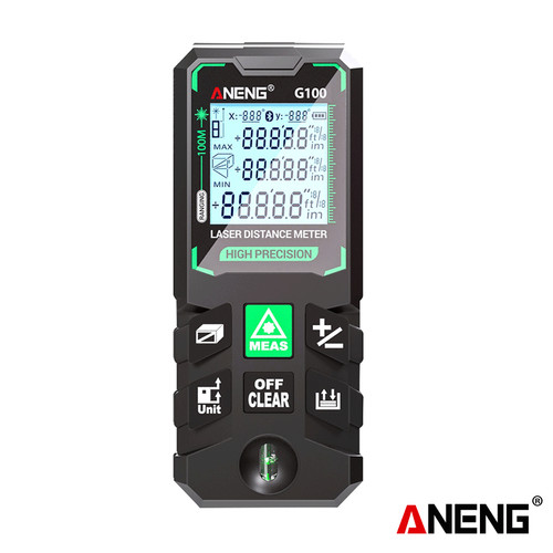 [EZR.2000338] Aneng G100 Green Laser Distance Meter Ruler 0.5~1 Second Flash Test Laser Ruler 100M