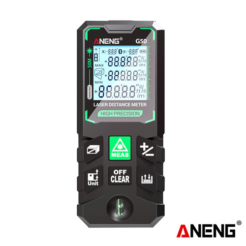 [EZR.2000340] Aneng G50 Green Laser Distance Meter Ruler 0.5~1 Second Flash Test Laser Ruler 50M