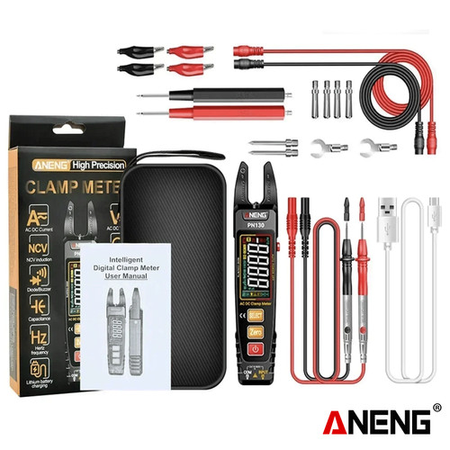 [EZR.2000342] Aneng PN130 Pro U-shaped Clamp Meter Tester AC/DC Voltage Current Tools with USB Charge Type-c Cable