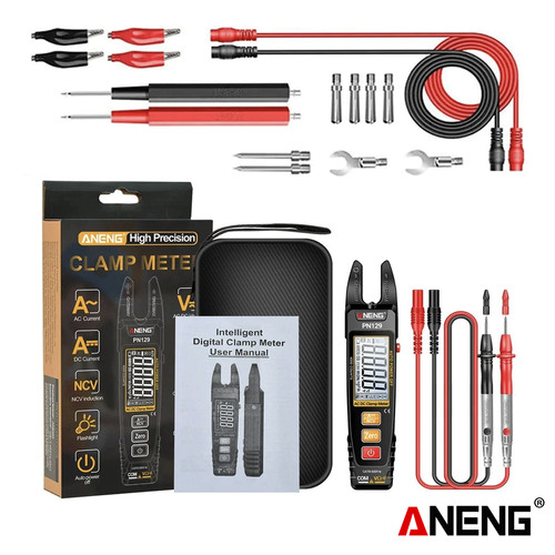 [EZR.2000344] Aneng PN129 Pro Clamp Meter U-shaped Smart 4000 Counts Multimeter AC/DC 600V Voltage Current Resist