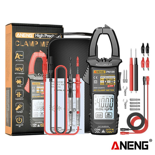 [EZR.2000346] Aneng PN109 Pro Smart 600A High AC Current Clamp Meter Touch Screen Display Tester 4000 Counts