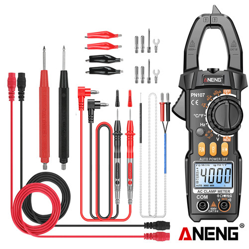 [EZR.2000375] Aneng PN107 Pro Digital Clamp Meter 600V AC Volt Multitester NCV Bazer
