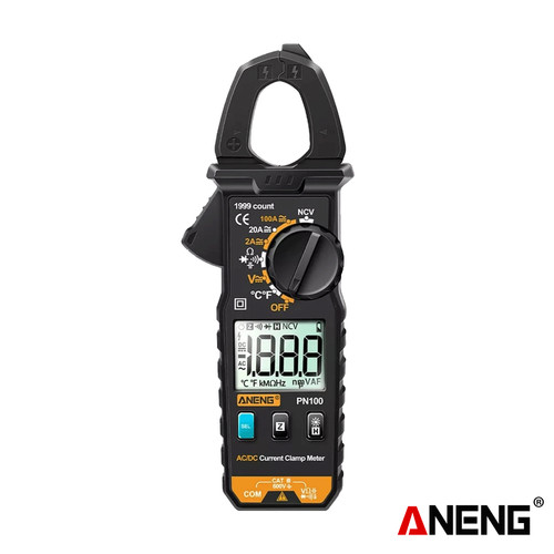 [EZR.2000399] Aneng PN100 Clamp Meter 1mA Akurasi Mini Digital AC/DC Tester Original