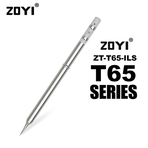 [EZR.2100002] ZOYI ZT-T65-ILS Mata Solder T65 Heating Element Electric Soldering Iron Tip Silver