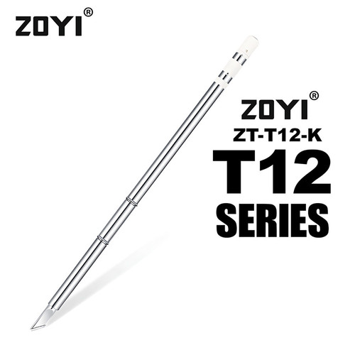 [EZR.2100003] ZOYI ZT-T12-K Mata Solder T12 Heating Element Electric Soldering Iron Tip Silver