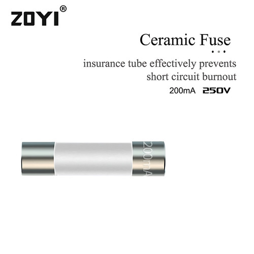 [EZR.2100005] ZOYI Fuse Keramik Fuse For Multimeter Instrument 200mA 3.5mmx10mm 250V