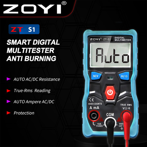 [EZR.2100009] ZOYI ZT-S1 600V Digital Multi Meter AC/DC 4000 Counts MULTI TESTER METER SMART / MULTITESTER BESAR/DIGITAL/KECIL / MULTITESTER