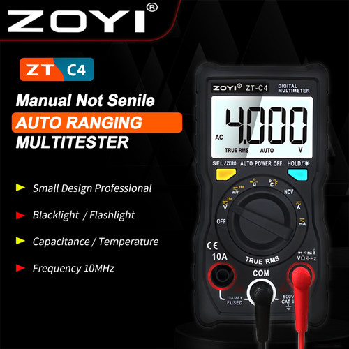 [EZR.2100067] ZOYI ZT-C4 Auto Multimeter Digital Multitester Avometer Original