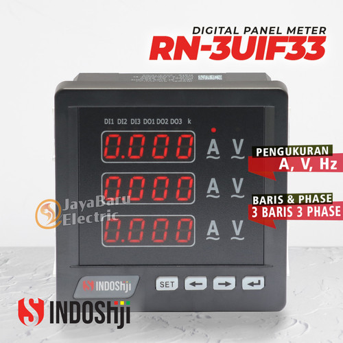[EZM.5800005] SHIJI Power Meter Multi Ampere Volt HZ Meter Digital 3Phase 3Baris RN-3UIF33