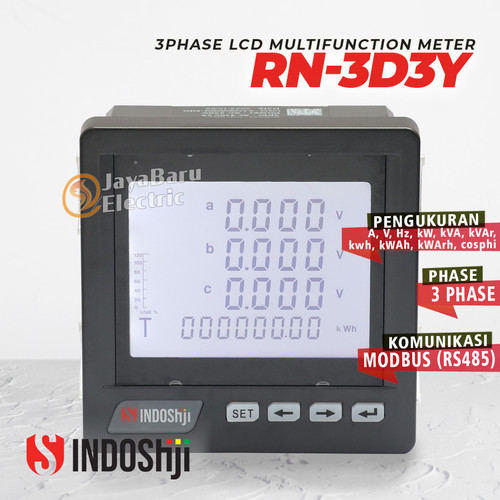 [EZM.5800006] SHIJI Power Meter 3 Three Phase Multi Fungsi LCD Display RN-3D3Y 3D3Y