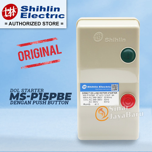 [EZM.5800013] SHIHLIN DOL Magnetic Motor Starter MSP15PBE MS-P15PBE Dengan Push Button