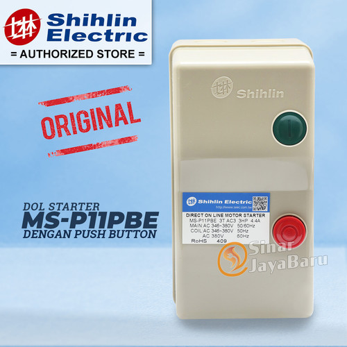 [EZM.5800014] SHIHLIN DOL Magnetic Motor Starter MSP11PBE MS-P11PBE Dengan Push Button