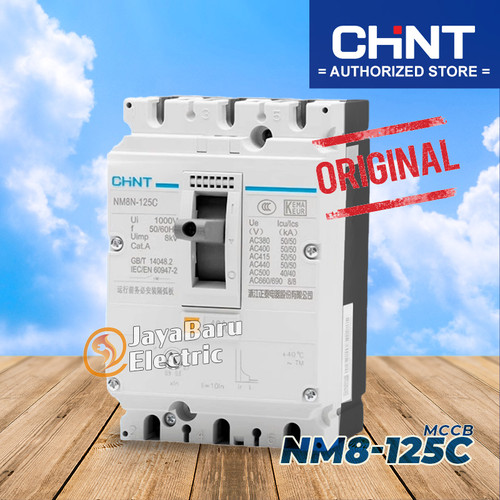 [EZM.5800055] CHINT MCCB Breaker NM8-125C NM8125C 3P 16A 20A 25A 32A 40A 63A 80A 100A 125A