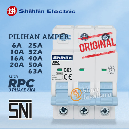 [EZM.5800102] SHIHLIN MCB RPC 3P 6A 10A 16A 20A 25A 32A 40A 50A 63A