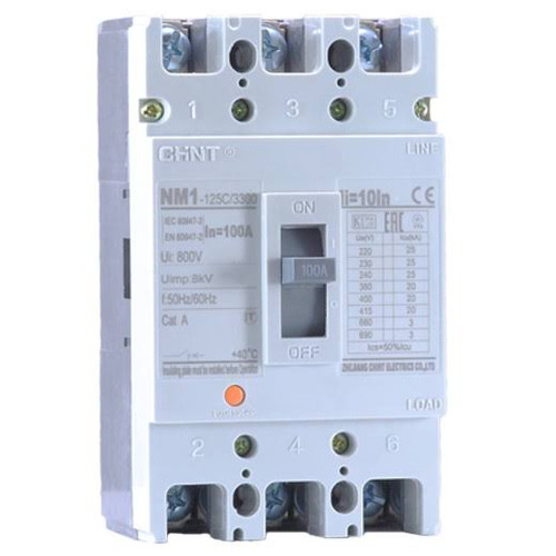 [EZM.5800214] MCCB Breaker CHINT NM1-125C NM1 125C 3P 80A 100A 125A