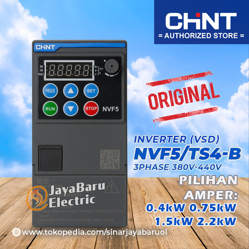 [EZM.5800279] Inverter CHINT NVF5 NVF5-TS4-B 3P 3Phase 0.4kW 0.75kW 1.5kW 2.2kW 380V