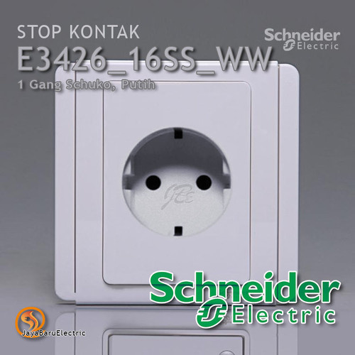 [EZM.5800338] Stop Kontak Schuko SCHNEIDER NEO Putih Grey Silver