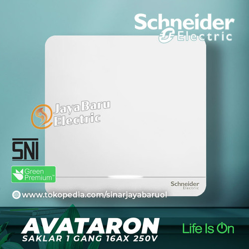 [EZM.5800373] Saklar SCHNEIDER AvatarOn Avatar On 1Gang 1 Gang 1 Arah Hotel Putih
