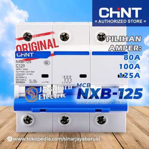 [EZM.5800562] MCB Chint NXB-125 NXB125 3P 80A 100A 125A