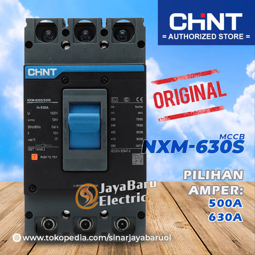 [EZM.5800630] MCCB Breaker Chint NXM-630S NXM630S 3P 500A 630A