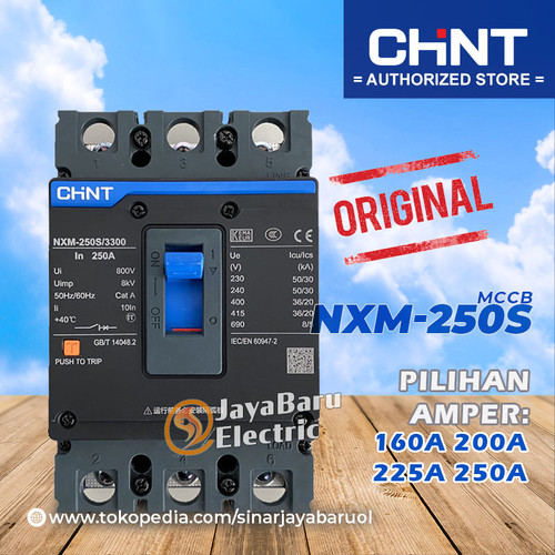 [EZM.5800632] MCCB Breaker Chint NXM-250S NXM250S 3P 160A 200A 225A 250A