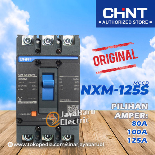 [EZM.5800633] MCCB Breaker Chint NXM-125S NXM125S 3P 80A 100A 125A