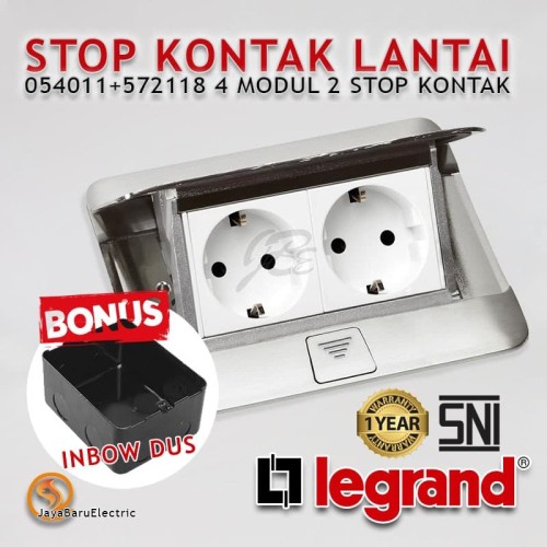 [EZM.5800692] Stop Kontak Lantai LEGRAND 4 Modul 054011 572118 054001