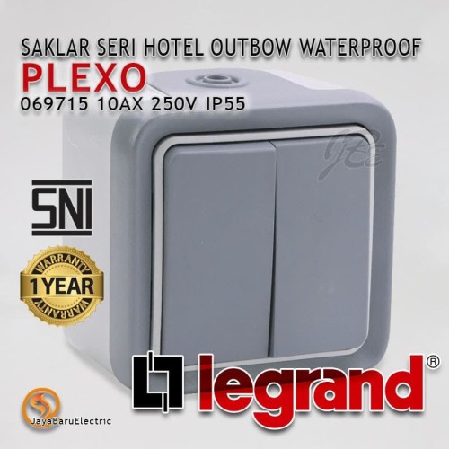 [EZM.5800695] Saklar 2 Gang Hotel LEGRAND PLEXO Outbow Outdoor Waterproof 069715