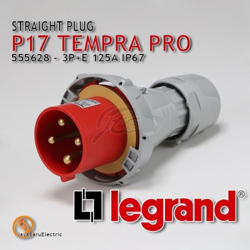 [EZM.5800725] Legrand Straight Plug 3P+E / 4 Pin 125A P17 Tempra Pro 555628