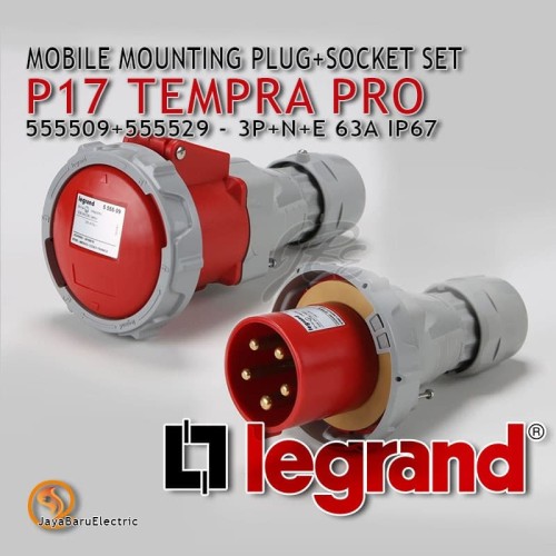 [EZM.5800770] Legrand Mobile Mounting Plug Socket 3P+N+E / 5 Pin 63A P17 Tempra Pro