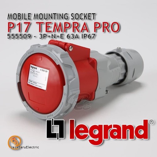 [EZM.5800774] Legrand Mobile Mounting Socket 3P+N+E / 5 Pin 63A P17 Tempra Pro