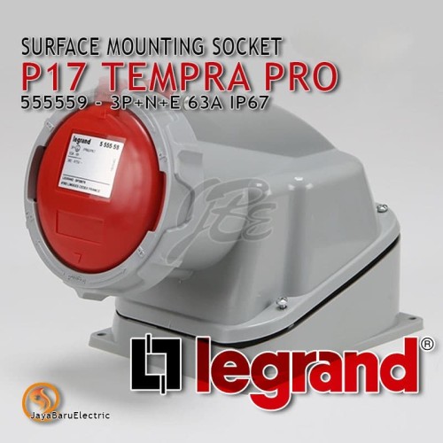 [EZM.5800776] Legrand Surface Mounting Socket 3P+N+E / 5 Pin 63A P17 Tempra Pro