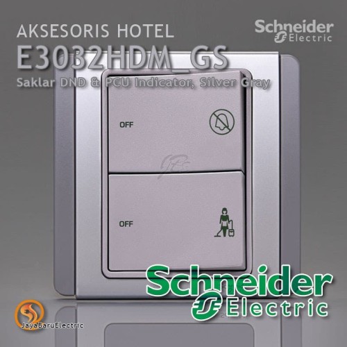 [EZM.5800796] Sakelar Saklar DND PCU Indicator Schneider Neo Gray Silver E3032HDM-GS