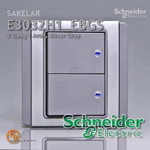 [EZM.5800807] Saklar Schneider Neo Horisontal Double Seri 2 Gang 1 Arah Silver