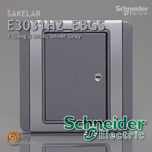 [EZM.5800808] Saklar Schneider Neo Horisontal Single Hotel 1 Gang 2 Arah Silver
