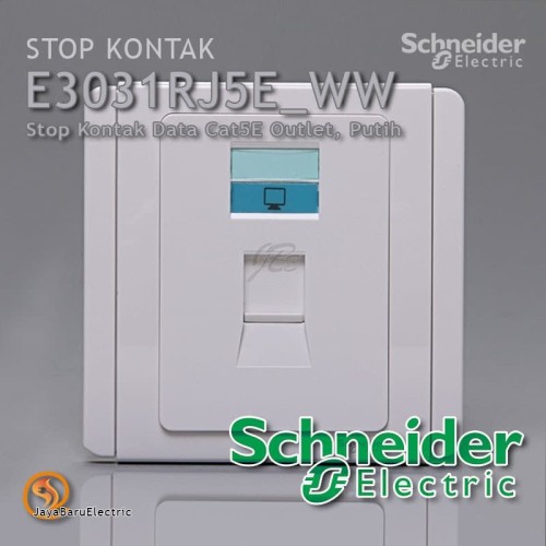 [EZM.5800814] Stop Kontak Schneider Neo Data Cat5E Outlet Putih E3031RJ5E-WW
