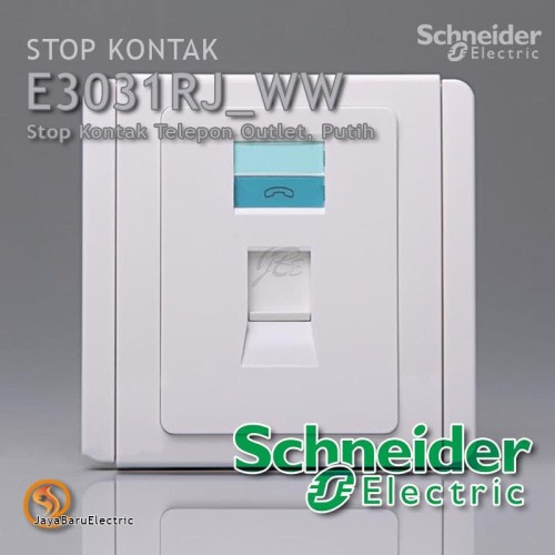 [EZM.5800815] Stop Kontak Schneider Neo Telepon Outlet Putih E3031RJ-WW