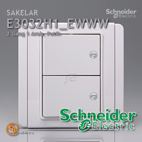 [EZM.5800823] Saklar Schneider Neo Horisontal Double Seri 2 Gang 1 Arah Putih