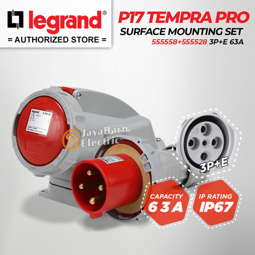 [EZM.5800919] Legrand Paket 1 Set Plug Surface Mounting Socket 3P+E / 4 Pin 63A