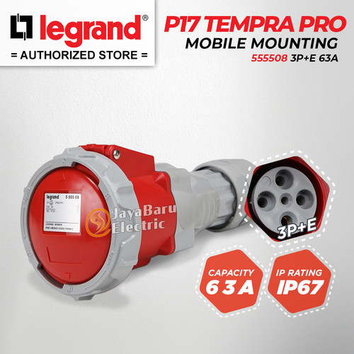 [EZM.5800921] Legrand Mobile Mounting Socket 3P+E / 4 Pin 63A P17 Tempra Pro 555508