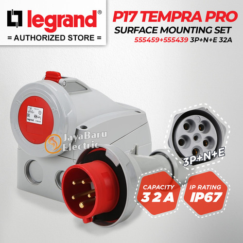 [EZM.5800926] Legrand Paket Set Plug Surface Mounting Socket 3P+N+E / 5 Pin 32A IP67