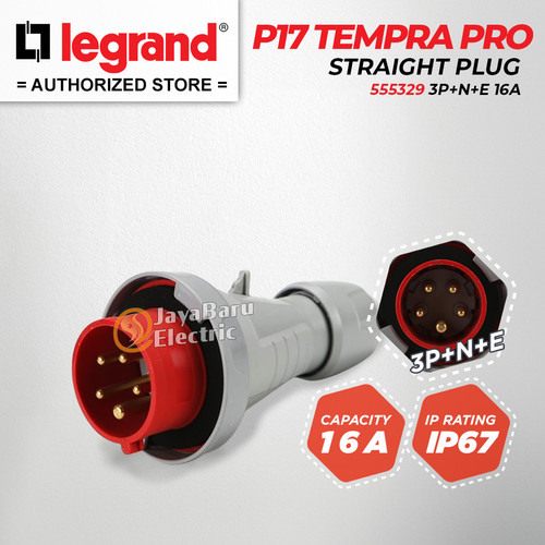 [EZM.5800937] Legrand Paket 1 Set Plug Panel Mounting Socket 3P+N+E / 5 Pin 16A IP67