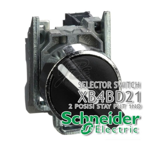 [EZM.5800992] Selector Switch Besi Tipe 2 Posisi Stay Put Schneider XB4BD21