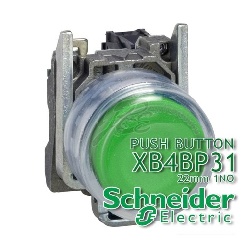 [EZM.5800995] Push Button Besi Tipe Booted Schneider Hijau XB4BP31
