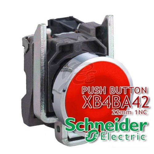 [EZM.5800998] Push Button Besi Tipe Flush Schneider Merah XB4BA42