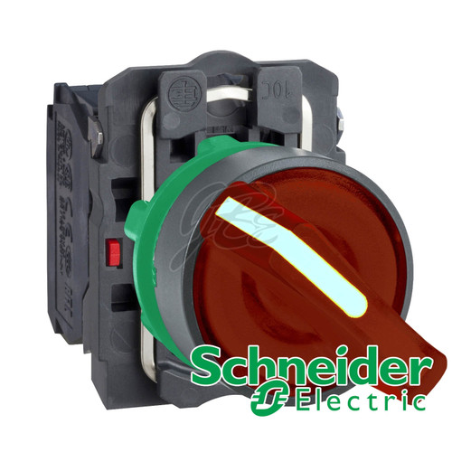 [EZM.5801011] Selector Switch Lamp Plastik Schneider Merah XB5AK124M5 230V-240V AC