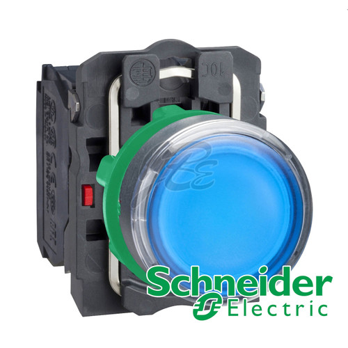 [EZM.5801013] Push Button Lamp Plastik Schneider Biru XB5AW36M5 230V-240V AC