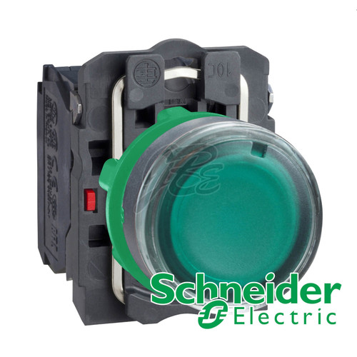 [EZM.5801015] Push Button Lamp Plastik Schneider Hijau XB5AW33M5 230V-240V AC